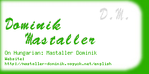 dominik mastaller business card